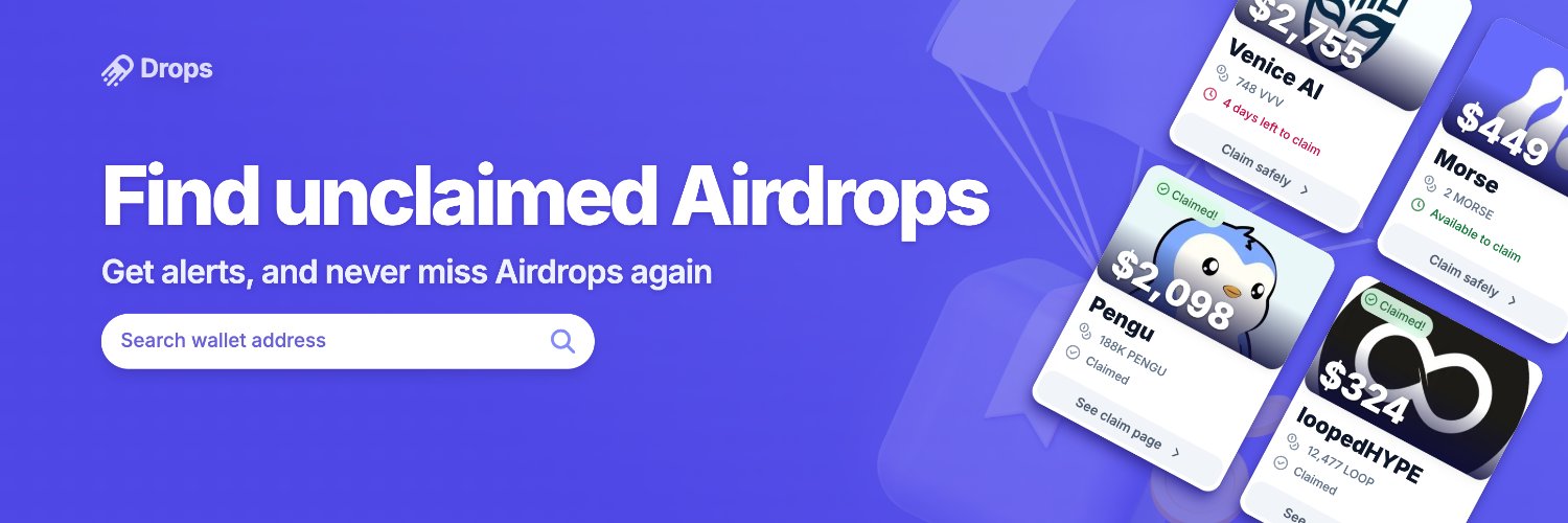 Drops · Airdrop Checker & Bot's banner
