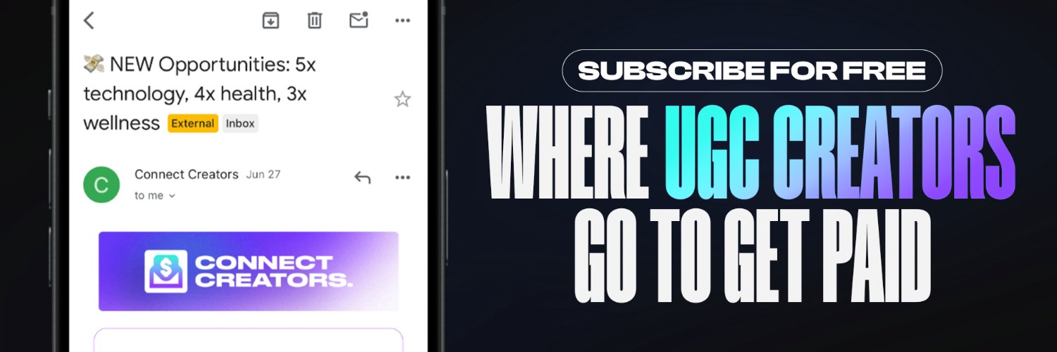 Connect Creators | UGC, Brand Deals, Sponsorships's banner