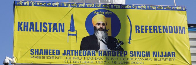 Gurpatwant Singh Pannun's banner