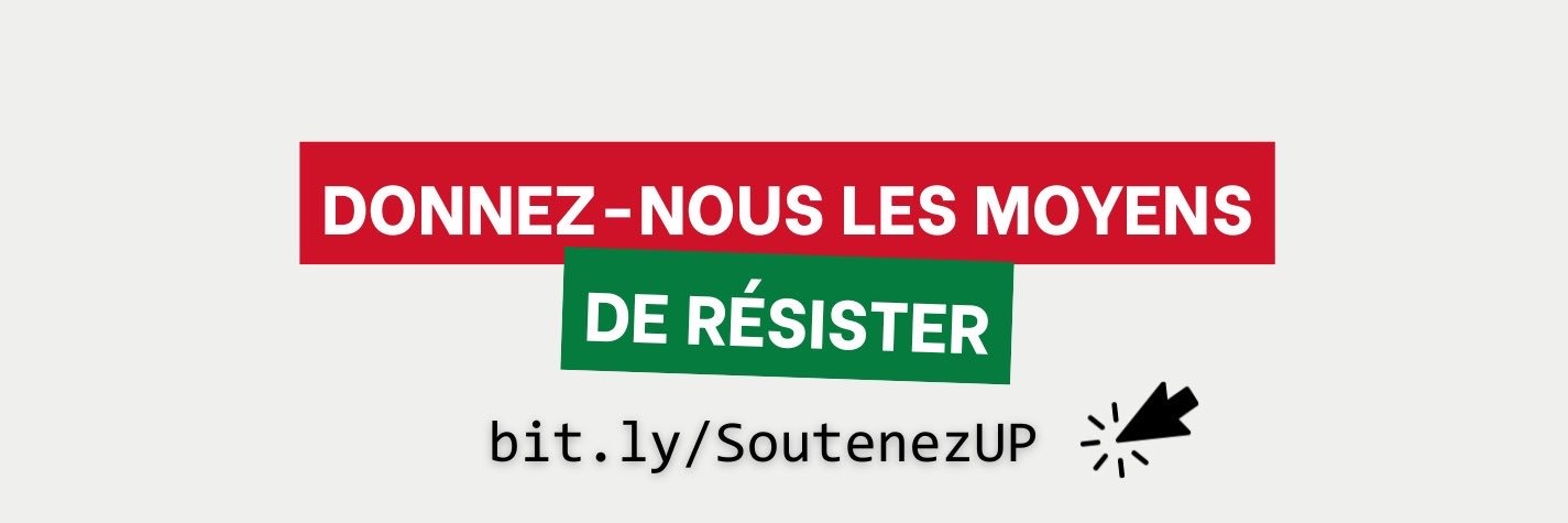 Urgence Palestine's banner