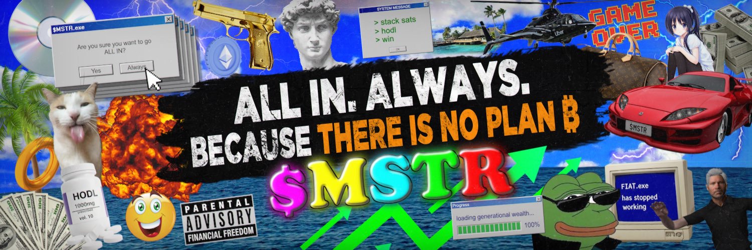 $MSTR Strategy₿ BECAUSE THERE IS NO PLAN ₿(PARODY)'s banner