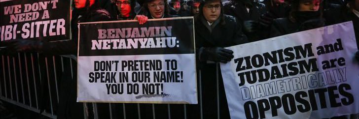 Jews Against Zionism's banner