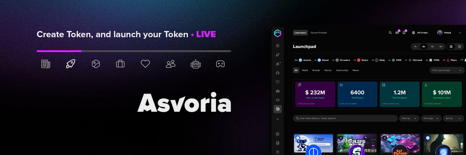 Asvoria $ASV/SOL's banner
