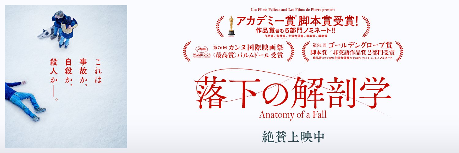 映画「落下の解剖学」公式's banner