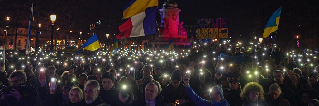 Stand With Ukraine Europe's banner