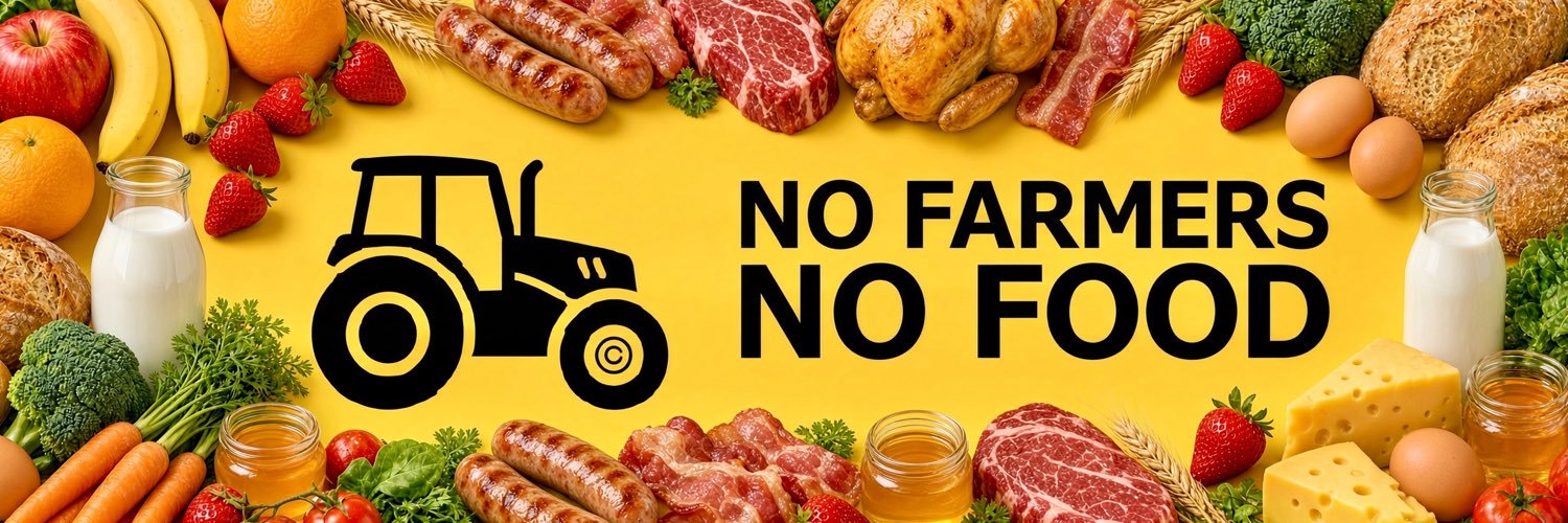 No Farmers, No Food's banner