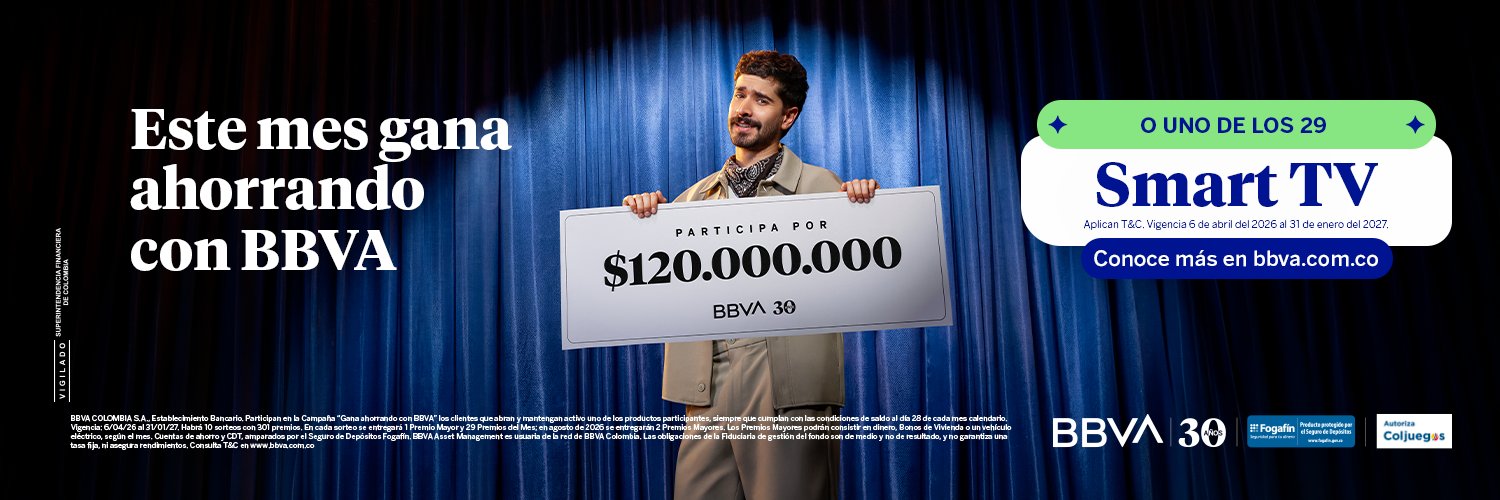 BBVA en Colombia's banner