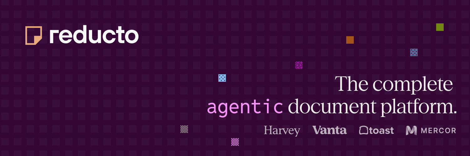 Reducto's banner