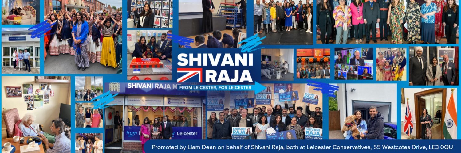 Shivani Raja MP's banner