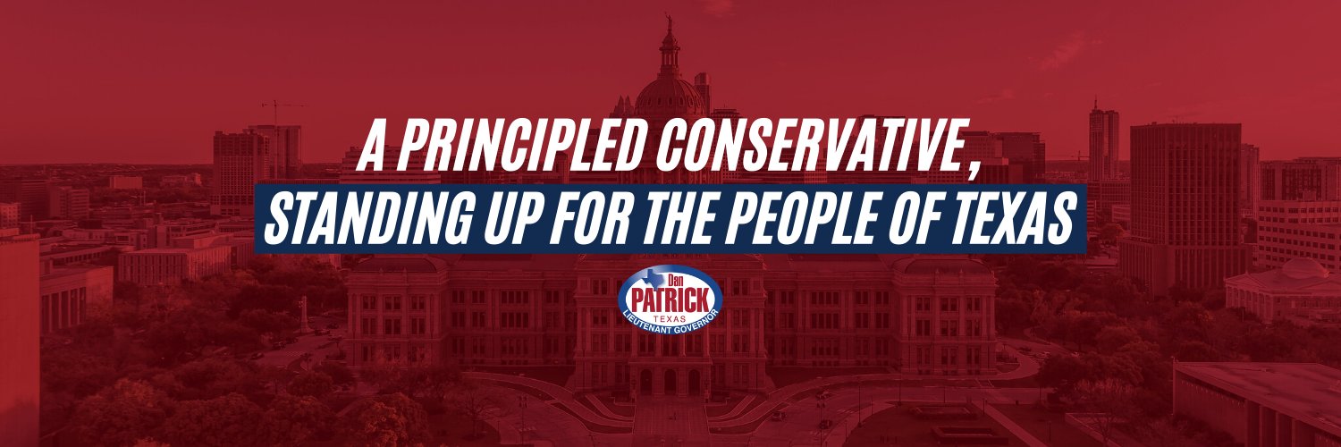 Dan Patrick's banner