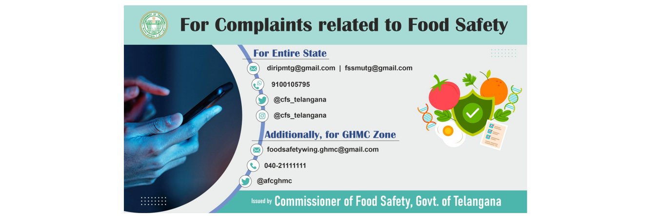 Commissioner of Food Safety, Telangana's banner