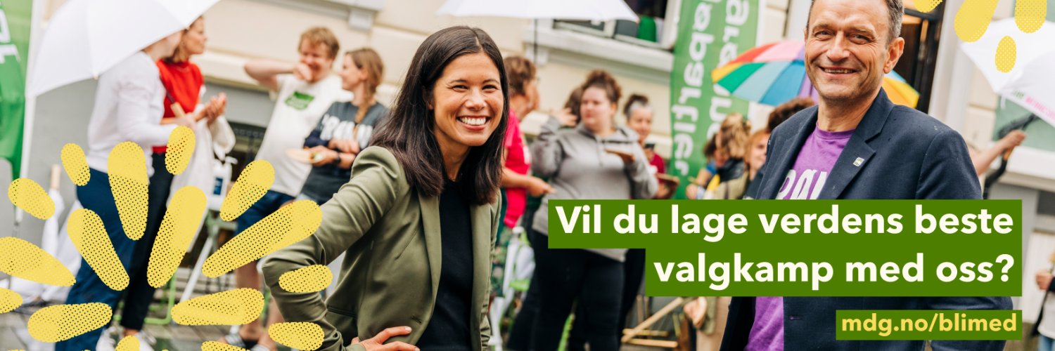 Miljøpartiet De Grønne (MDG)'s banner