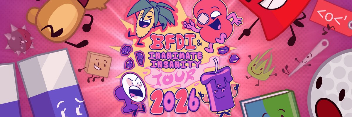 BFDI & Inanimate Insanity 2026 Tour Updates's banner