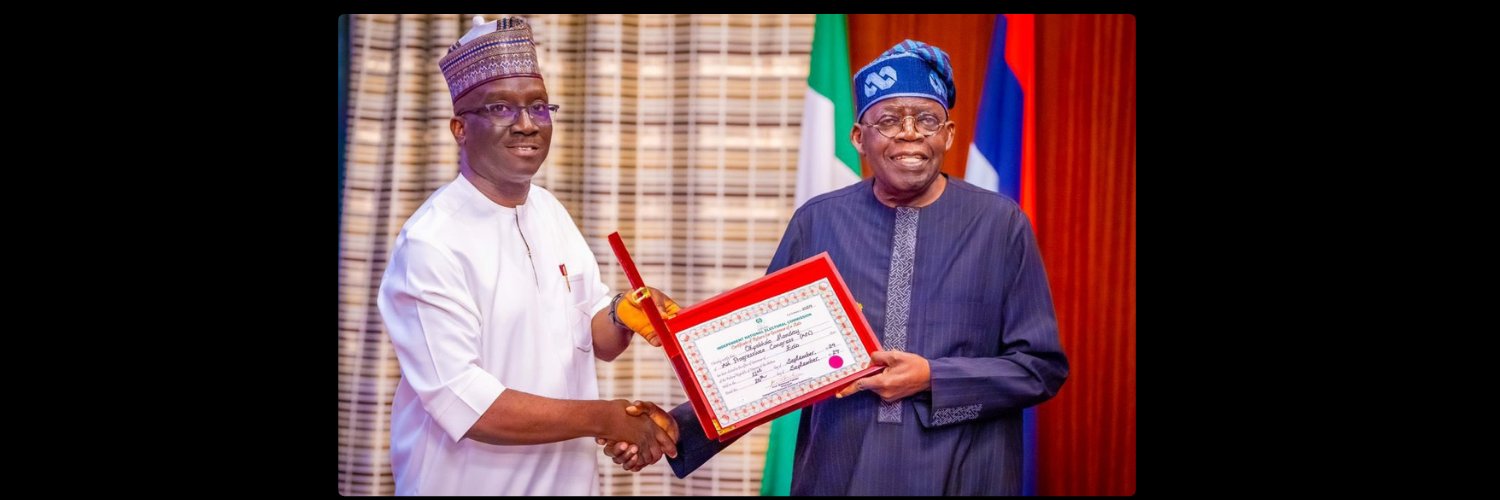 Senator Monday Okpebholo's banner