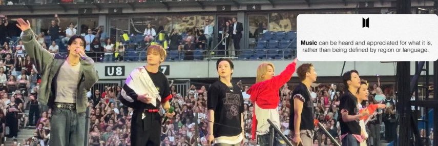 Mel⁷🎸saw Tomorrow & Jump live ⊙⊝⊜ miss BTS's banner