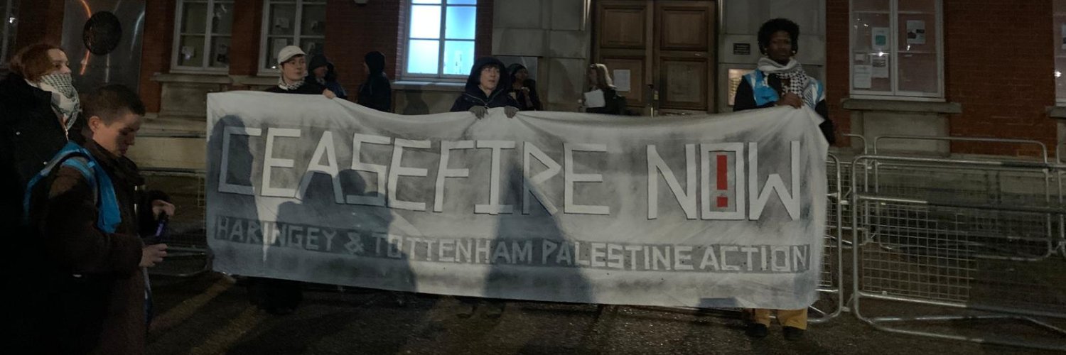 Haringey and Tottenham for A Free Palestine's banner