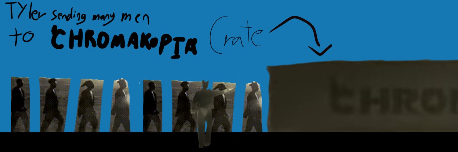 Tyler sending many men to chromakopia crate's banner