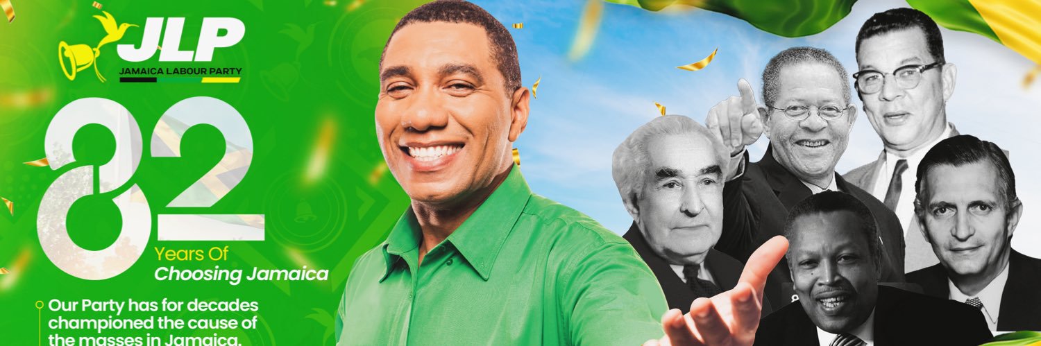 Jamaica Labour Party's banner