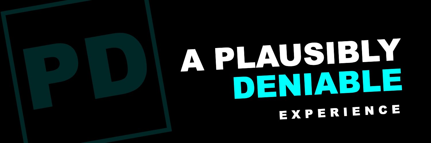 Plausibly Deniable's banner