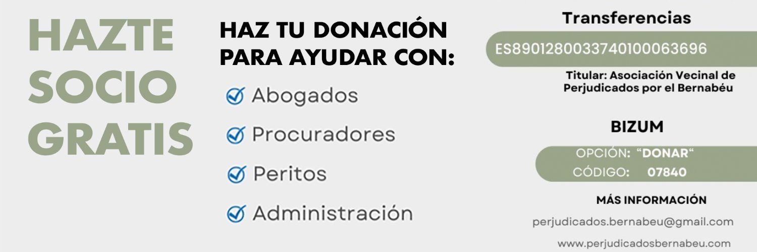 Perjudicados por el Bernabéu's banner