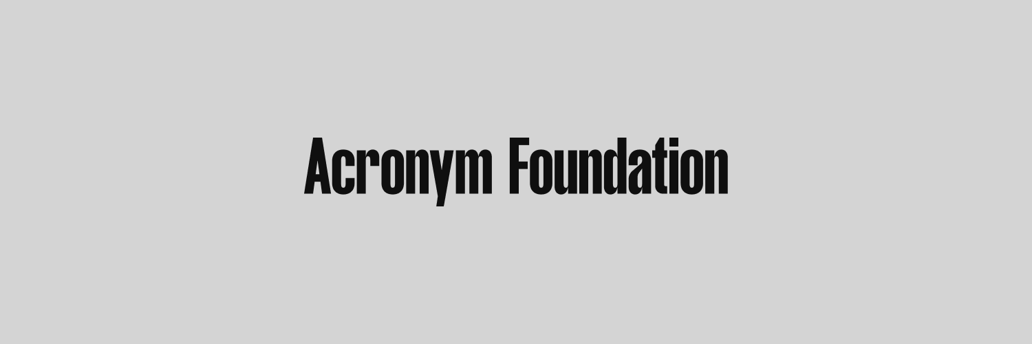 Acronym Foundation's banner