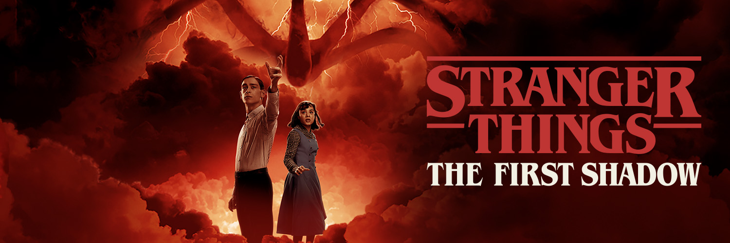 Stranger Things on Broadway's banner