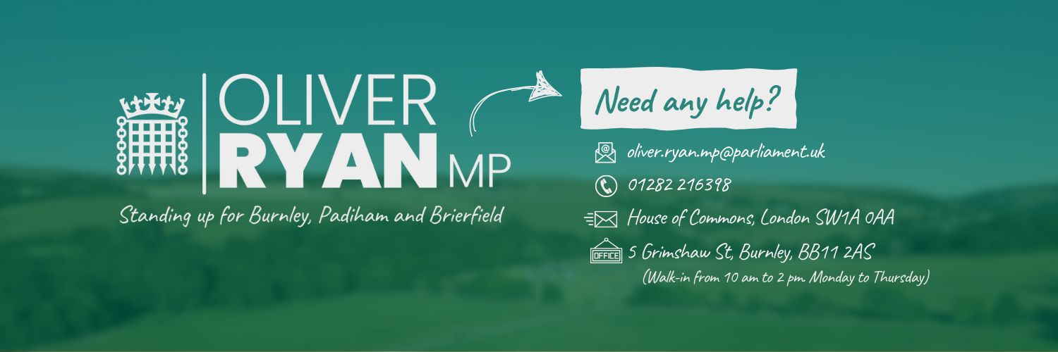 Oliver Ryan MP's banner