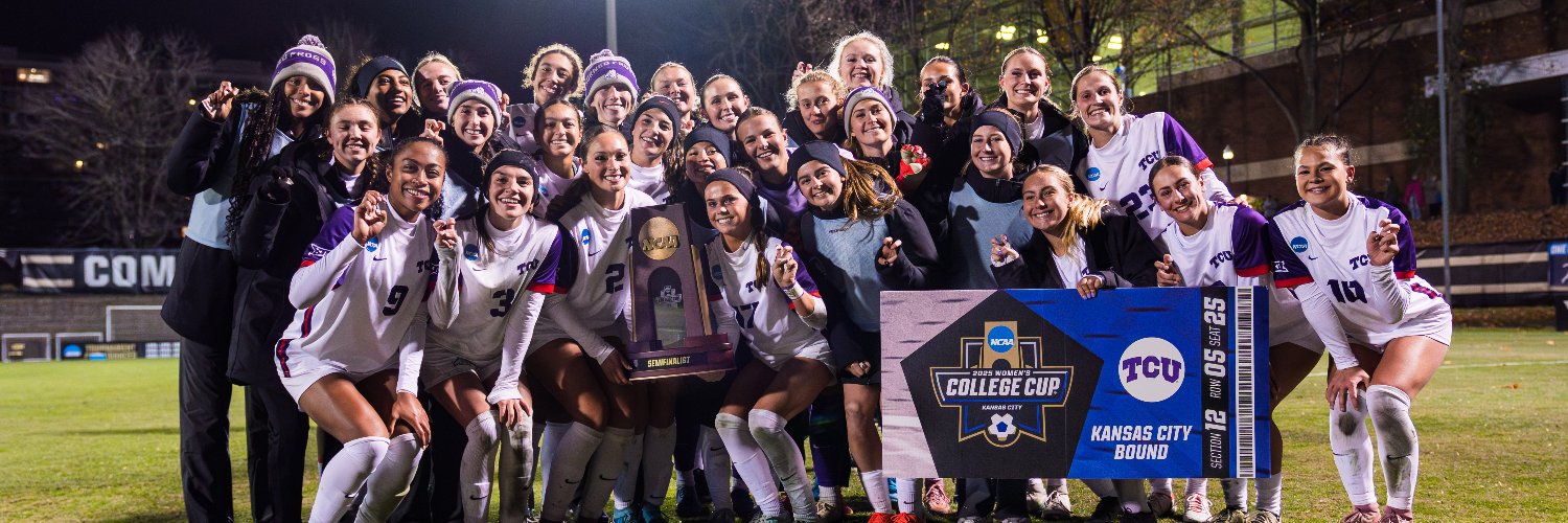 TCU Soccer's banner