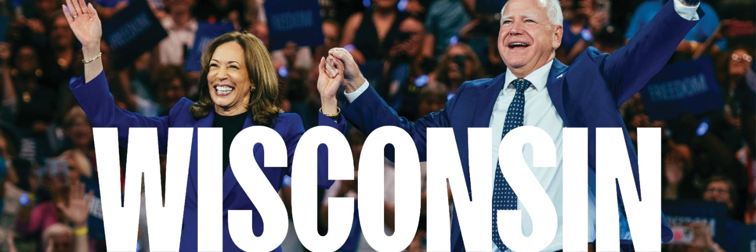 Kamala for Wisconsin's banner