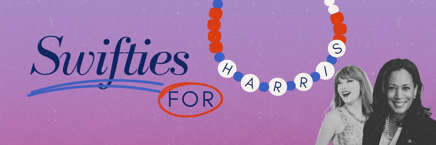 Swifties for Harris's banner