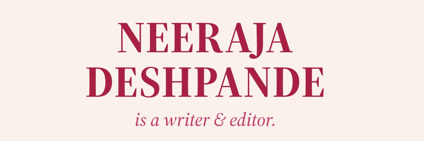 Neeraja Deshpande's banner