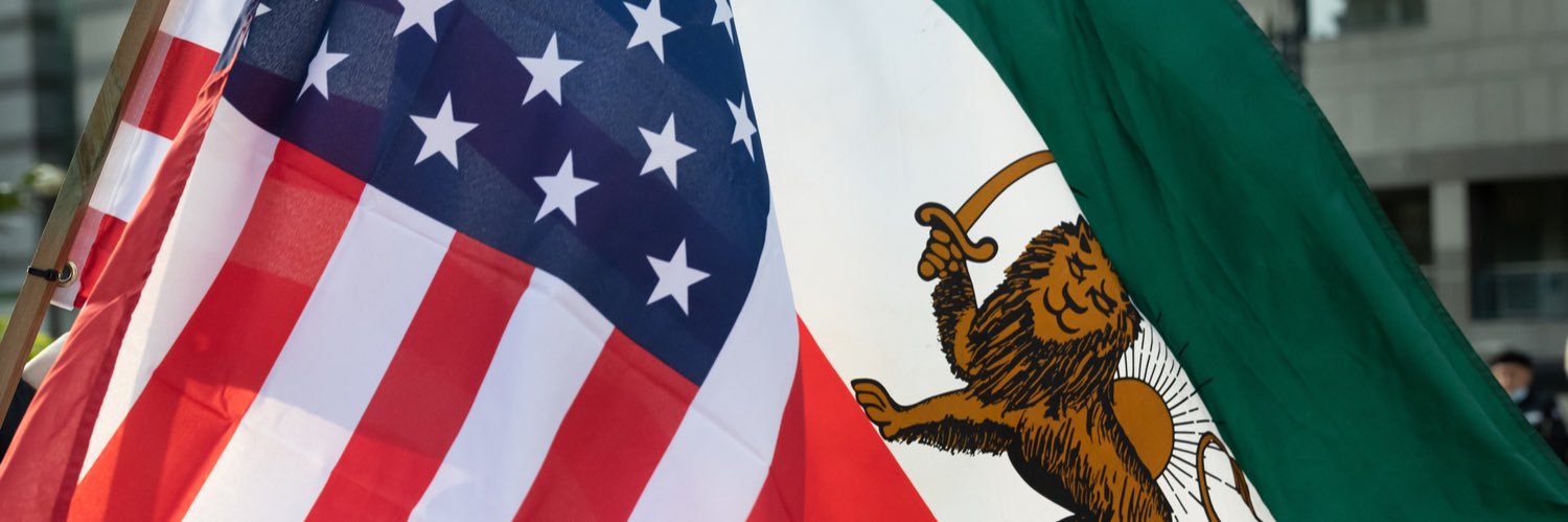Iranians for Trump's banner