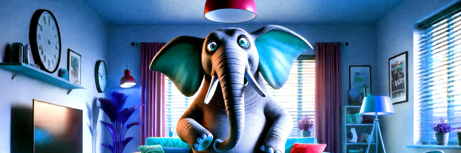 The Noisy Elephant's banner