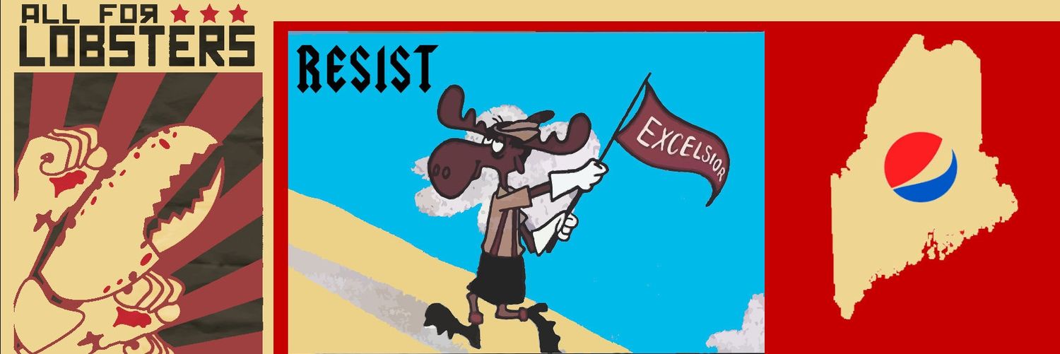 Maine Antifa's banner
