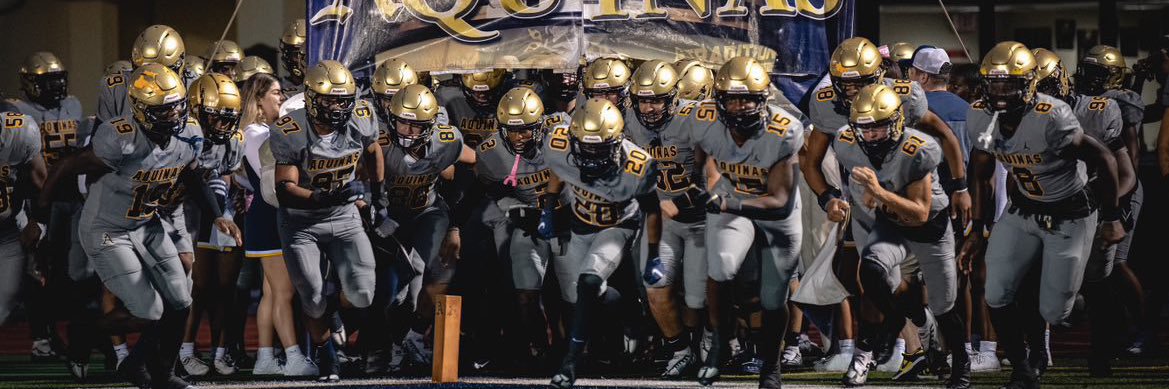Aquinas Football's banner