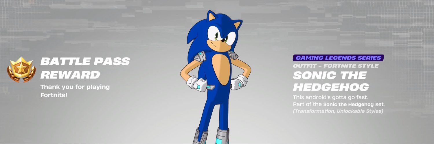 Sonic X Fortnite Wave 2 Hype Guy's banner