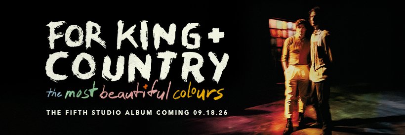 for KING + COUNTRY's banner
