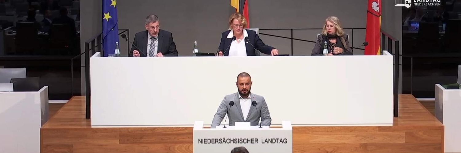Omid Najafi, MdL AfD's banner