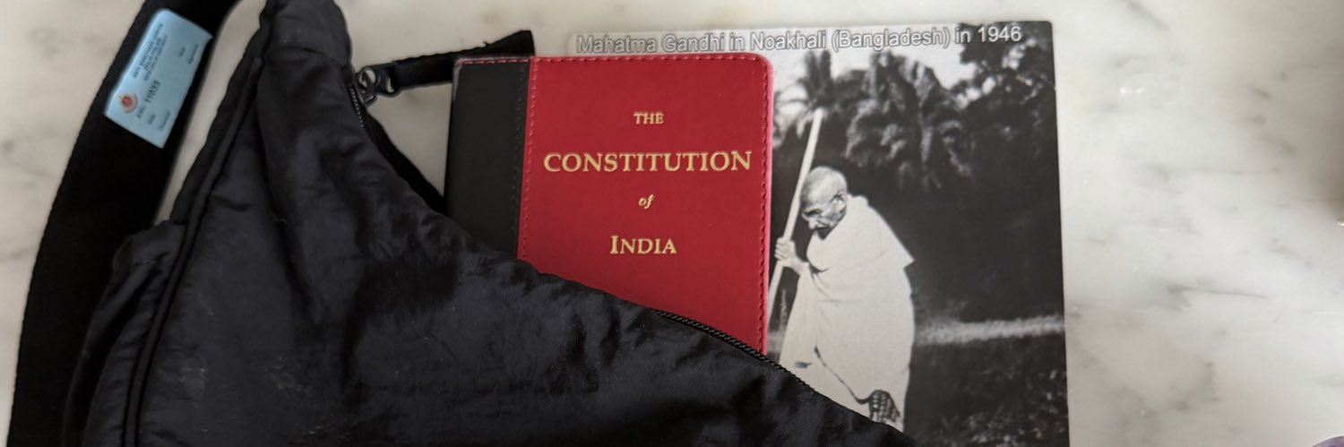 Kasturi Gandhi's banner