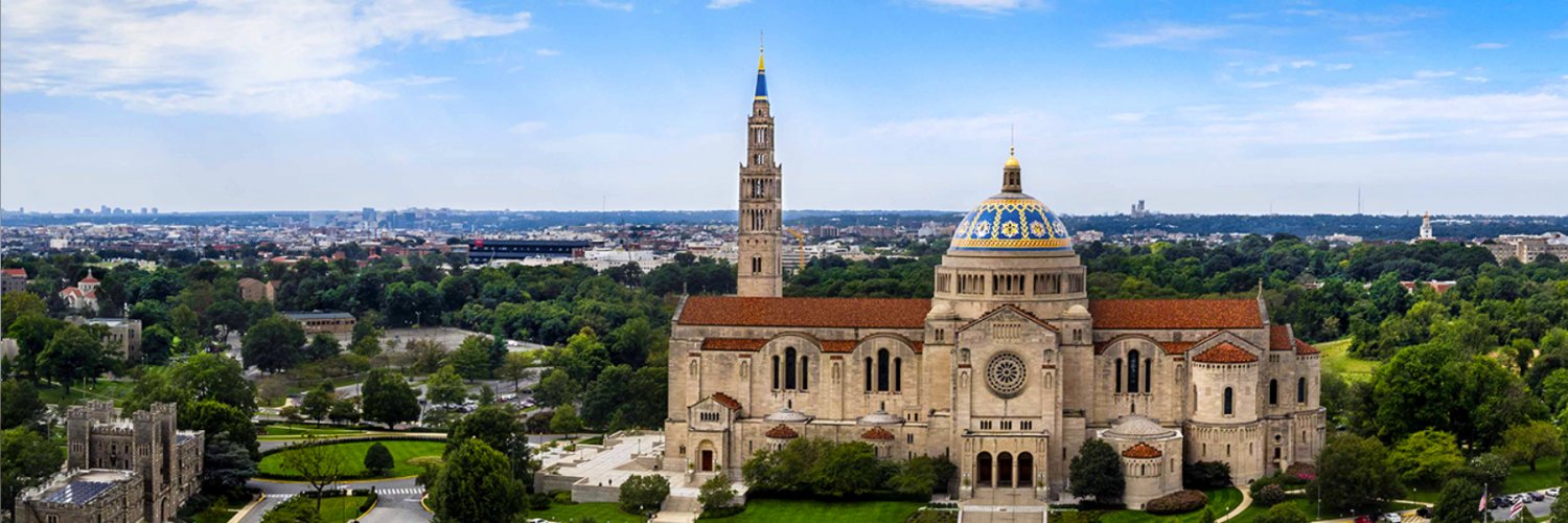 National Shrine's banner