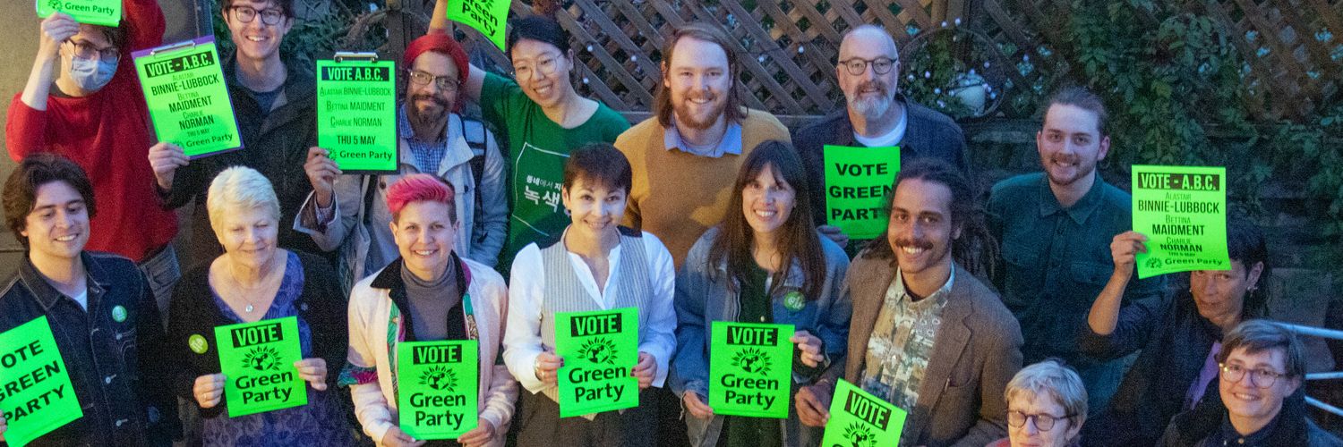 Hackney Green Party's banner