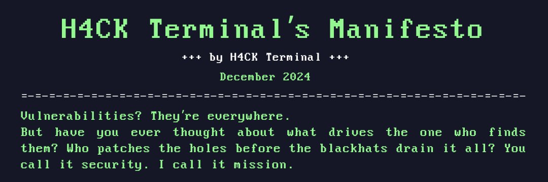 H4CK Terminal's banner