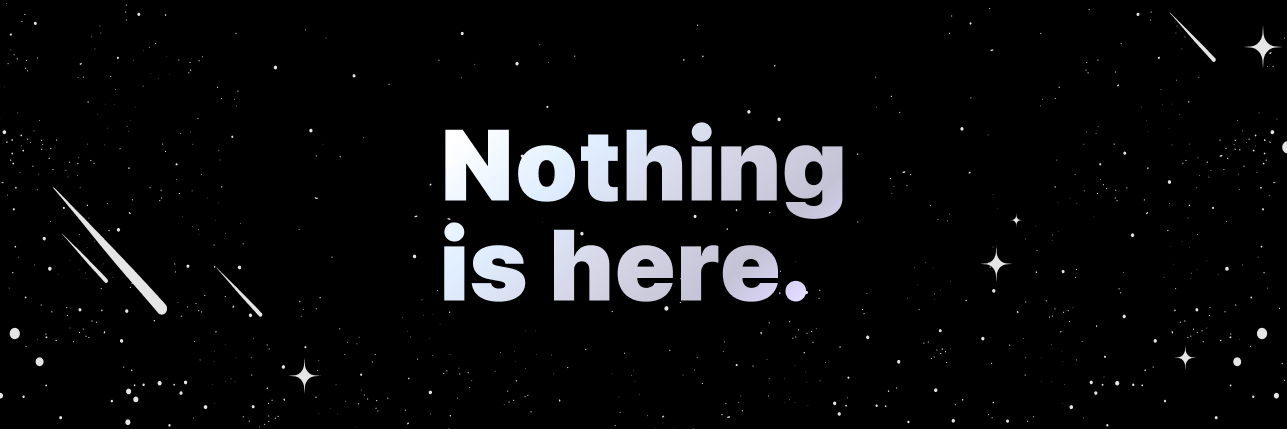 Nothing's banner