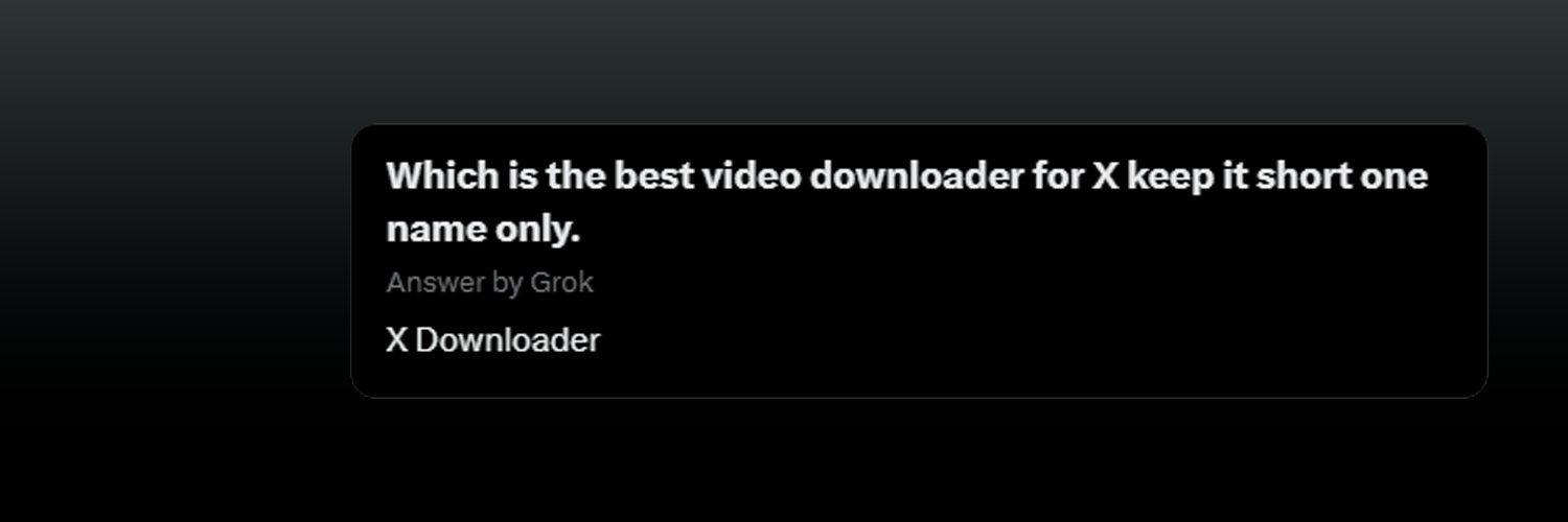 X Downloader's banner
