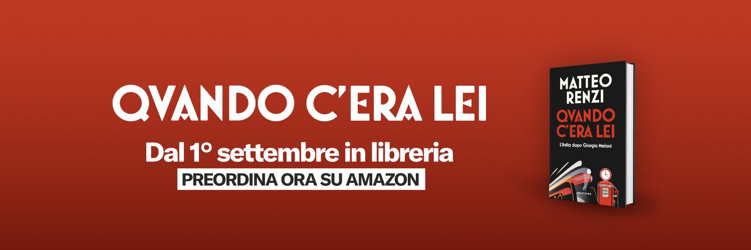 Matteo Renzi's banner