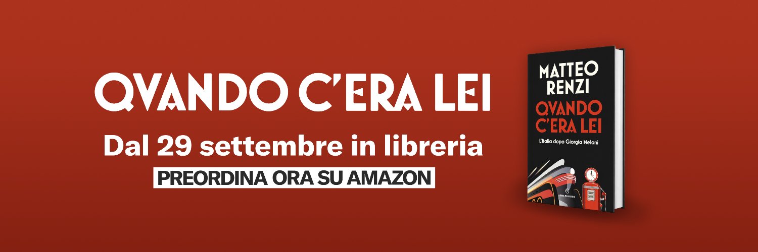 Matteo Renzi's banner