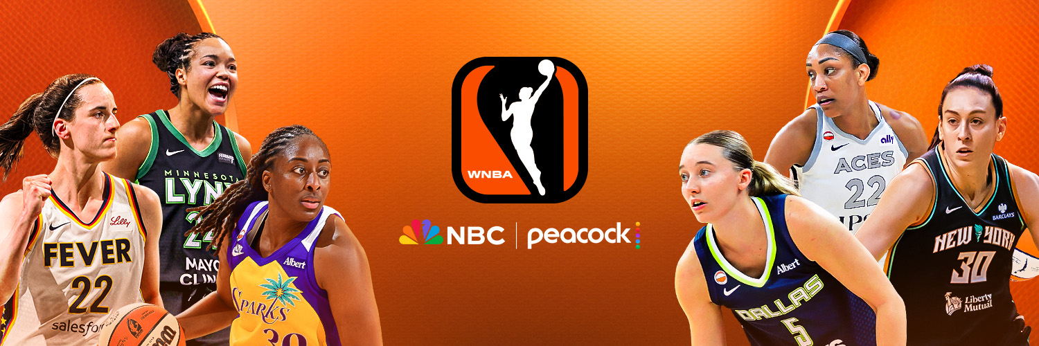 WNBA on NBC and Peacock's banner