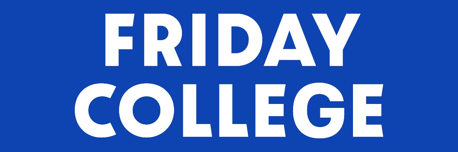 Friday College's banner