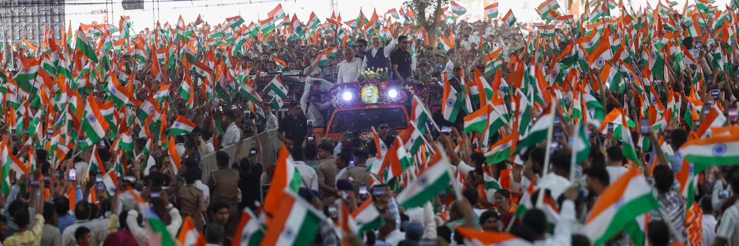 Narendra Modi's banner