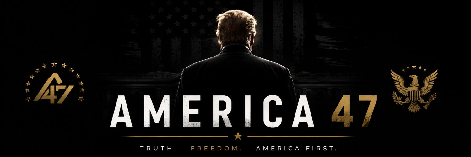 America 47's banner